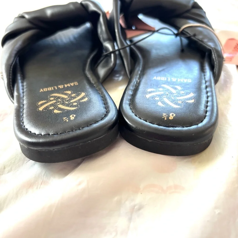 NWT Sam & Libby Black Sandals Slip On SZ 8.5 - Picture 6 of 11